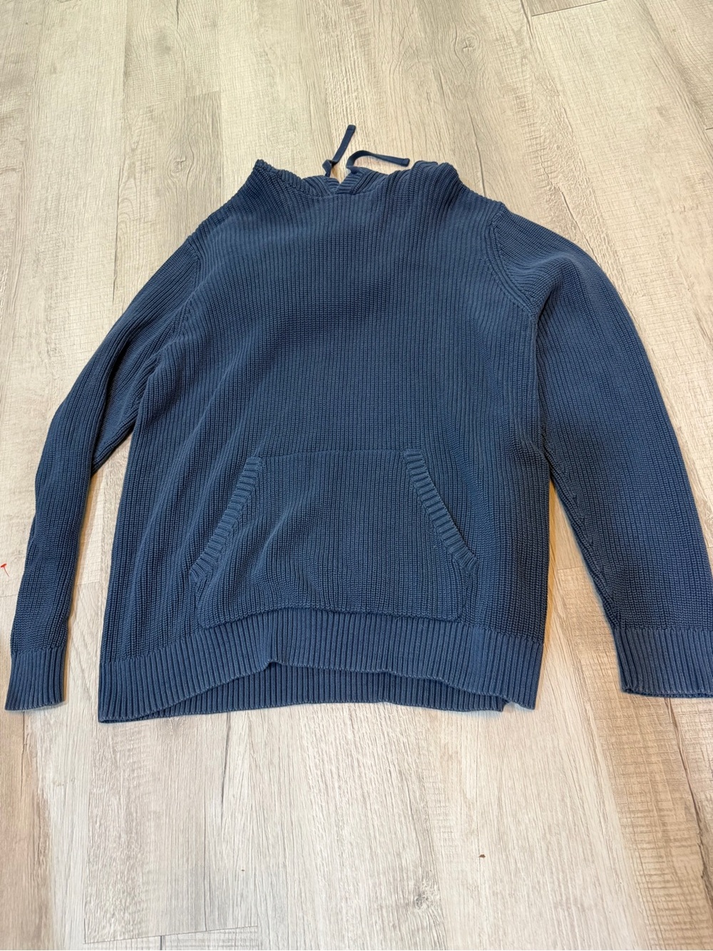 Old Navy Men's Navy Ribbed Hoodie Sweater
